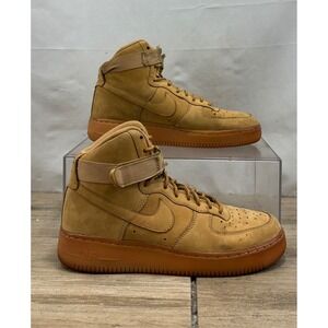 Nike Air Force 1 High Top Shoes Kids 6.5Y Wheat Gum Sole Casual Sneakers